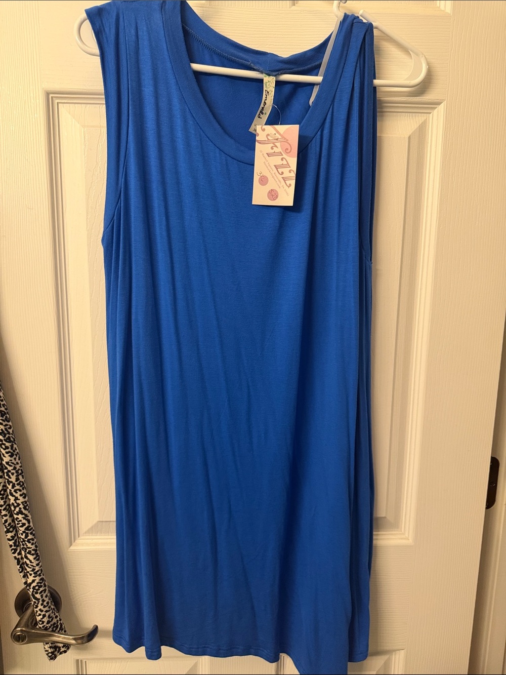 Emerald Royal Blue Sleeveless Blouse